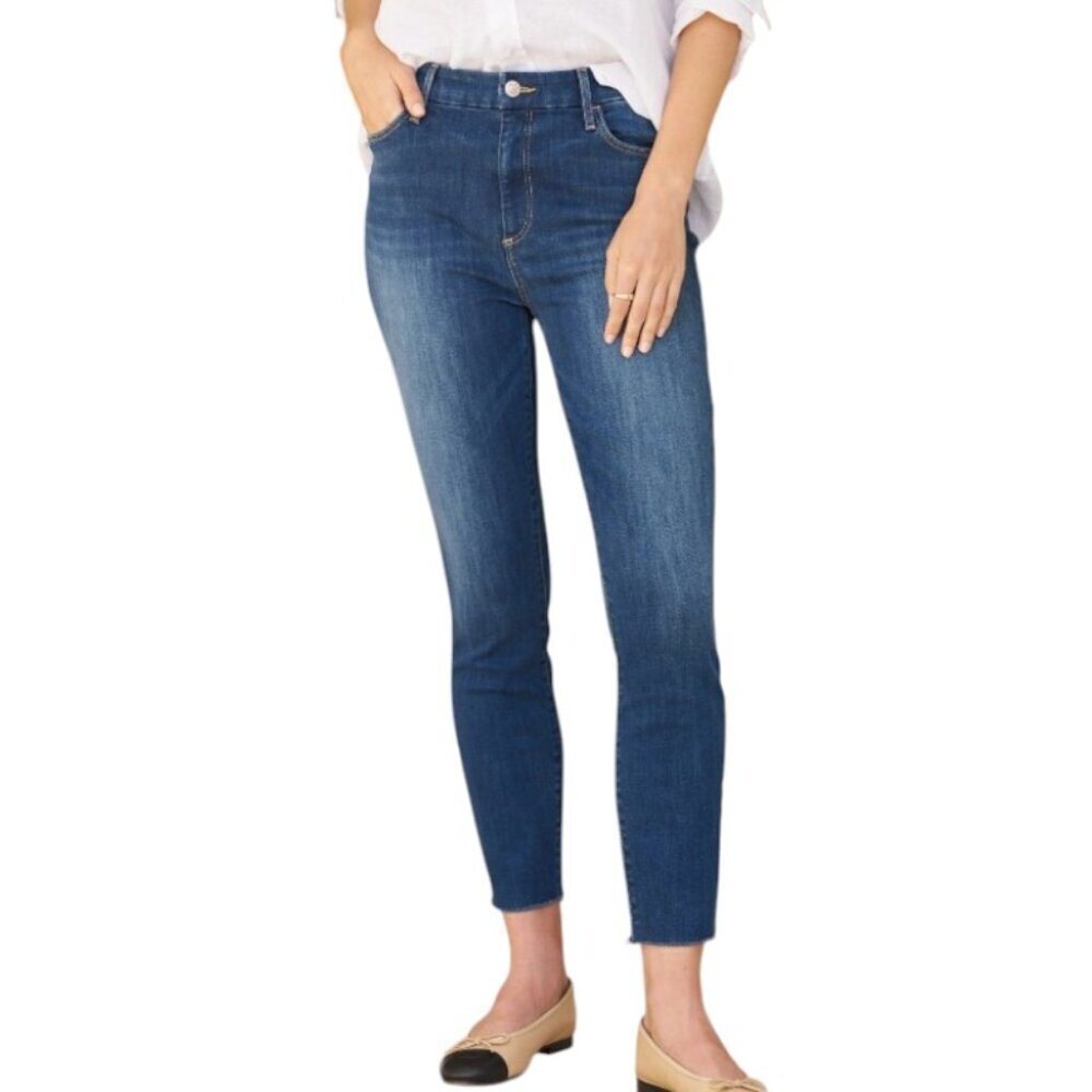 Frank & Eileen Sligo Italian Power Denim Jeans Blue Raw Hem 24